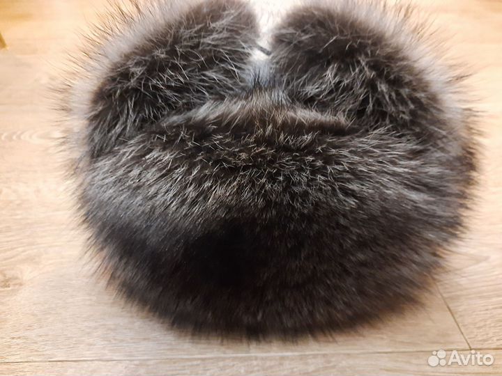 Шапка ушанка из чернобурки