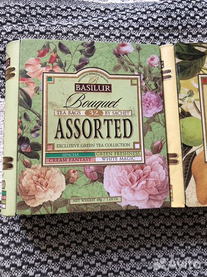 Жестяная коробка 2 штуки, basilur