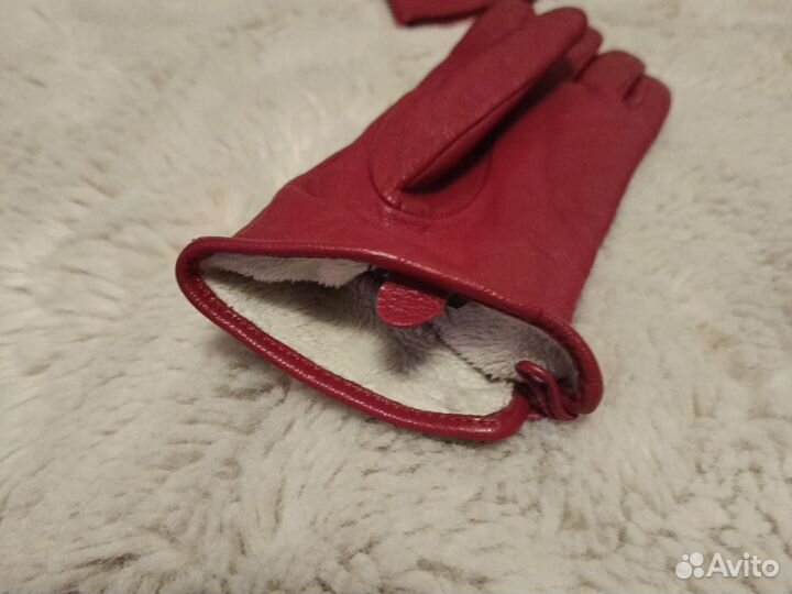 Перчатки женские кожаные