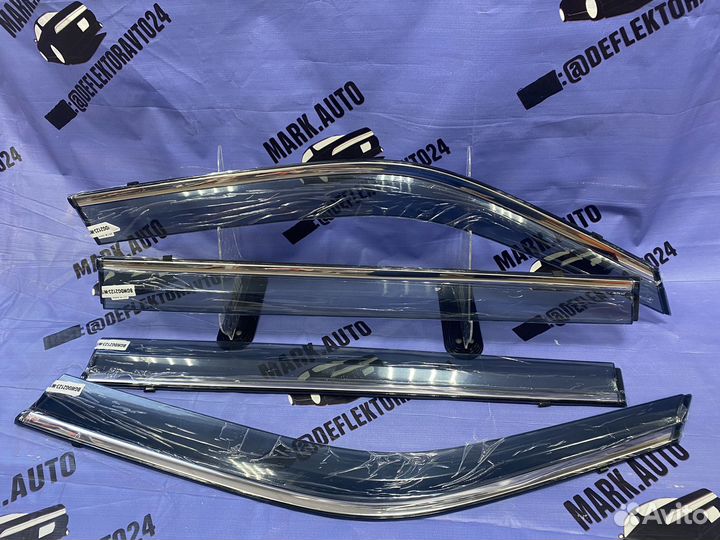 Haval Dargo Дефлекторы окон, Ветровики Хром