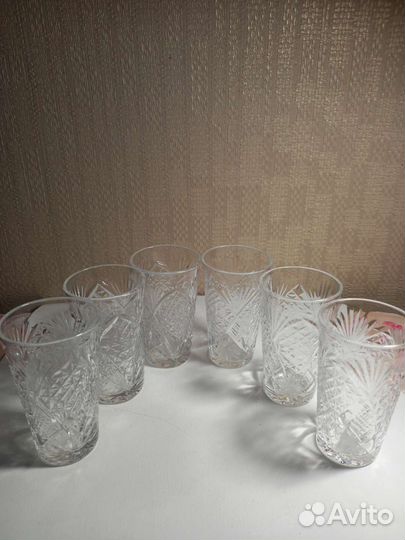 Набор хрустальных рюмок СССР