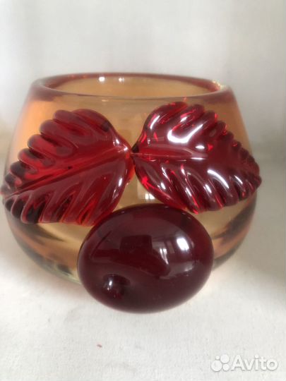 Кувшин ваза цветное стекло конфетница раритет