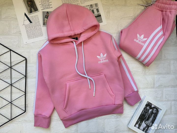 Костюм для девочки на флисе Adidas