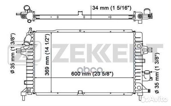Радиатор охл. дв. Opel Astra H 04- Zafira B 05