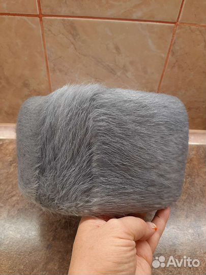 Шапка норковая женская, голубая норка