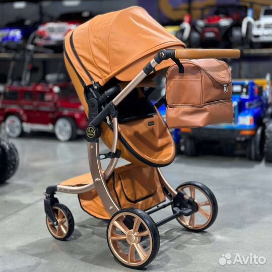 Коляска 3 в 1 Dalux/Luxmom 608-2 коричневый