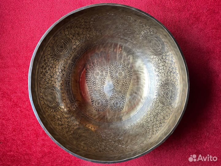 Поющая чаша напольная для ног 52см, нота Фа, Непал