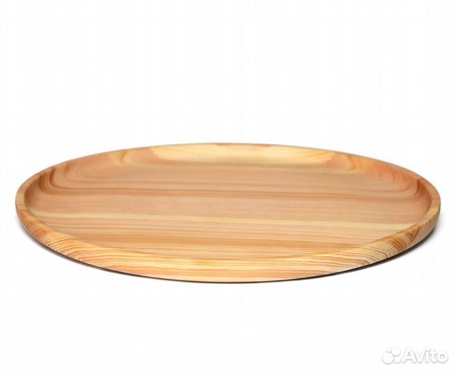 Тарелка большая деревянная. Поднос для завтрака. Б