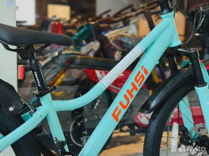 Велосипед горный скоростной funsi 613 21s 24'' зел