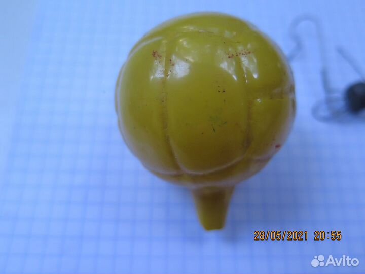 Елочная Игрушка мяч Стекло СССР