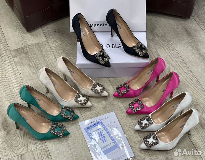 Туфли женские Manolo Blahnik 37;38 маломер 3 цвета