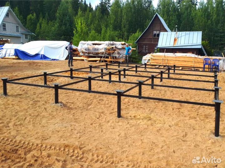 Фундамент свайный-винтовой под ключ