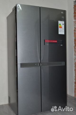 Холодильник новый Side by Side LG серый ростест