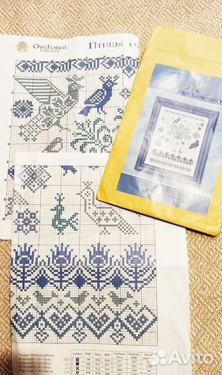 Схема для вышивки крестом, отсатки наборов