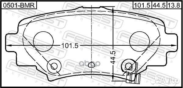 Колодки тормозные задние mazda 3 BM 2013- 0501