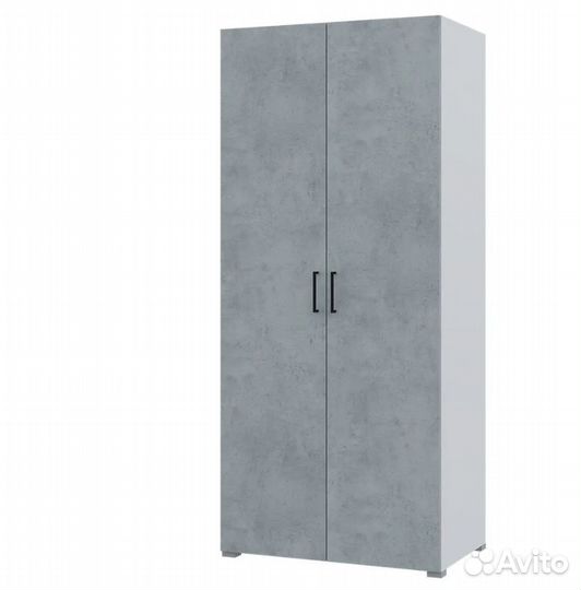 Двухстворчатый шкаф Victor Белый/Бетон