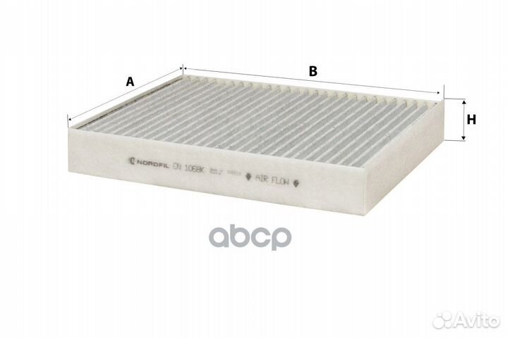 Фильтр салонный угольный cn1068k nordfil