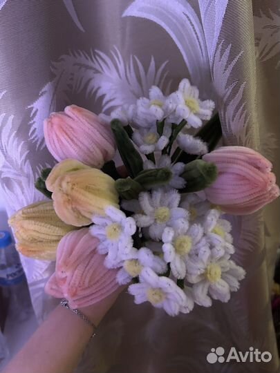 Букеты из пушистой проволоки в наличии и на заказ