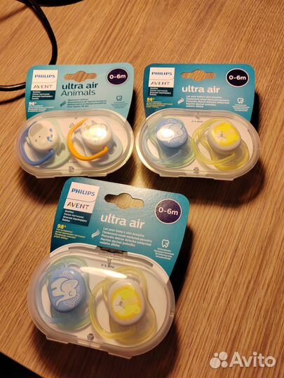 Пустышки philips avent 2штуки новые