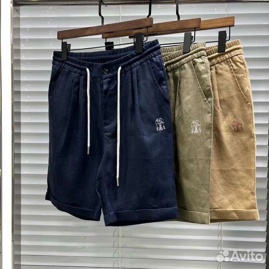 Шорты льняные мужские Brunello Cucinelli
