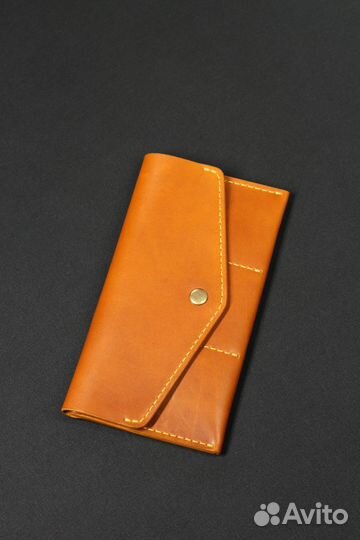Кошелек из натуральной кожи ручной работы