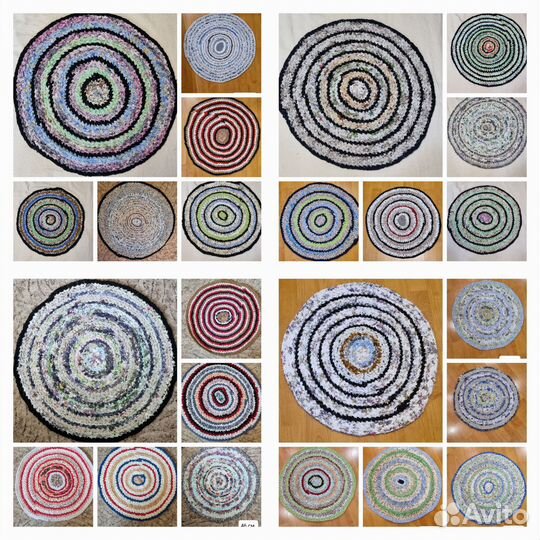 Вязаные коврики ручной работы