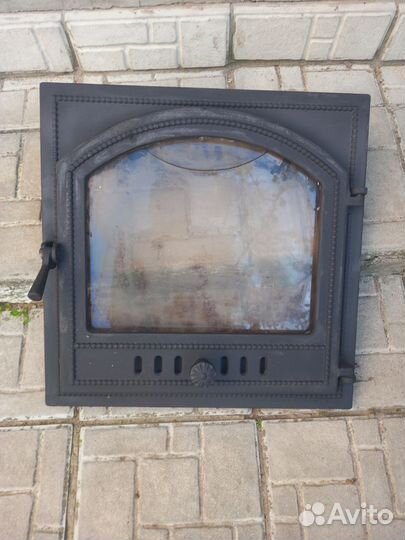 Дверца для печки со стеклом Везувий