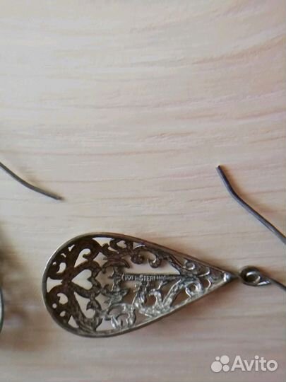 Серьги, кольцо серебро