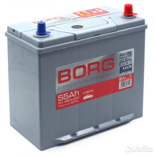 Аккумулятор borg Premium 55 Ач о.п Honda Civic