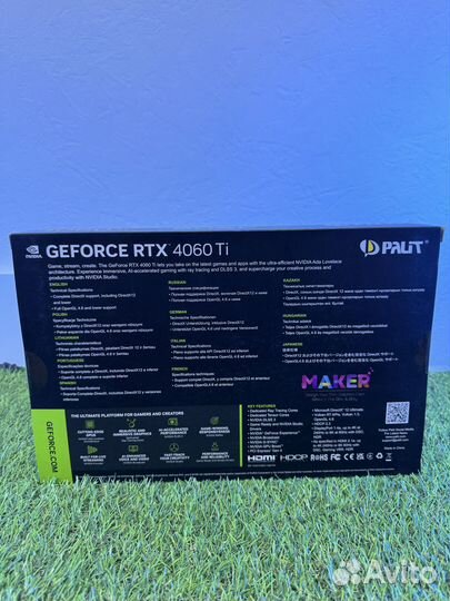 Видеокарта RTX-4060Ti Dual oc 8gb