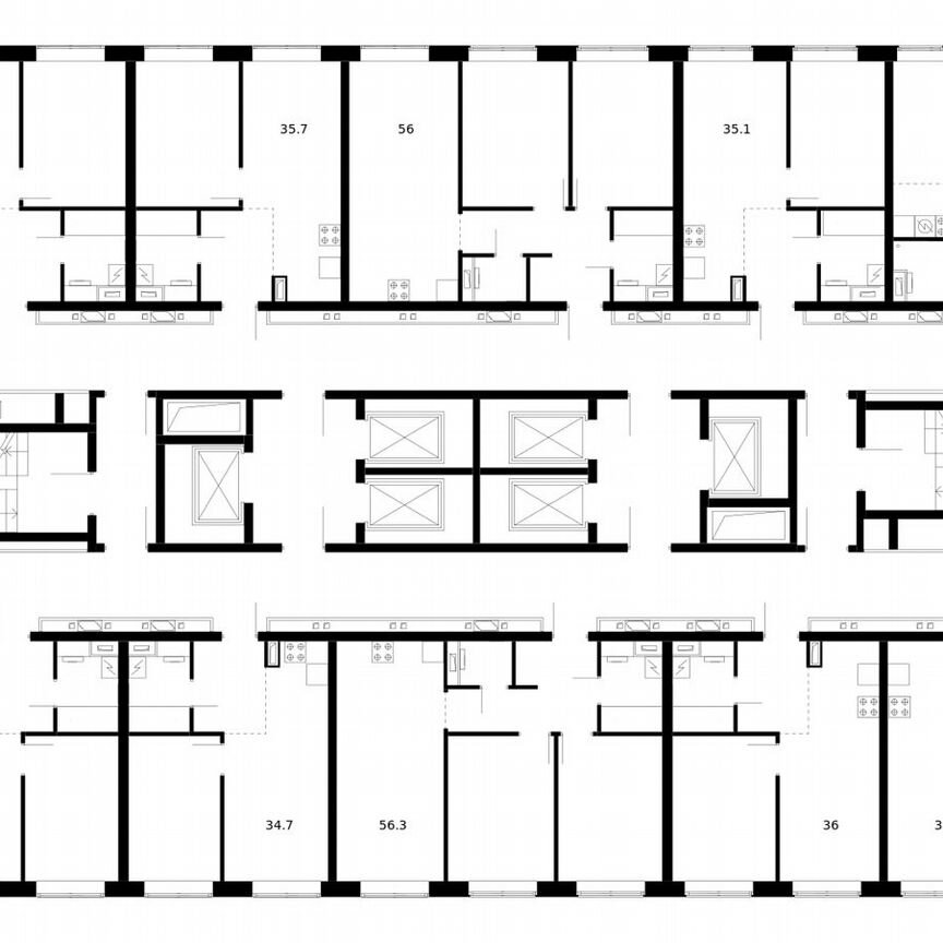 3-к. квартира, 76,4 м², 36/62 эт.