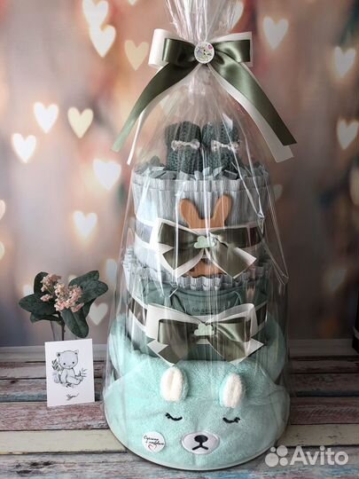 Торт из памперсов на рождение готовые в наличии