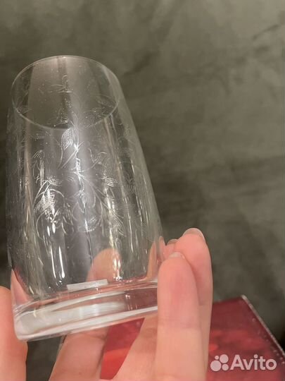 Бокалы рюмки богемия пантография хрусталь