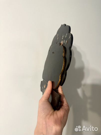 Антикварная складная полочка из папье-маше