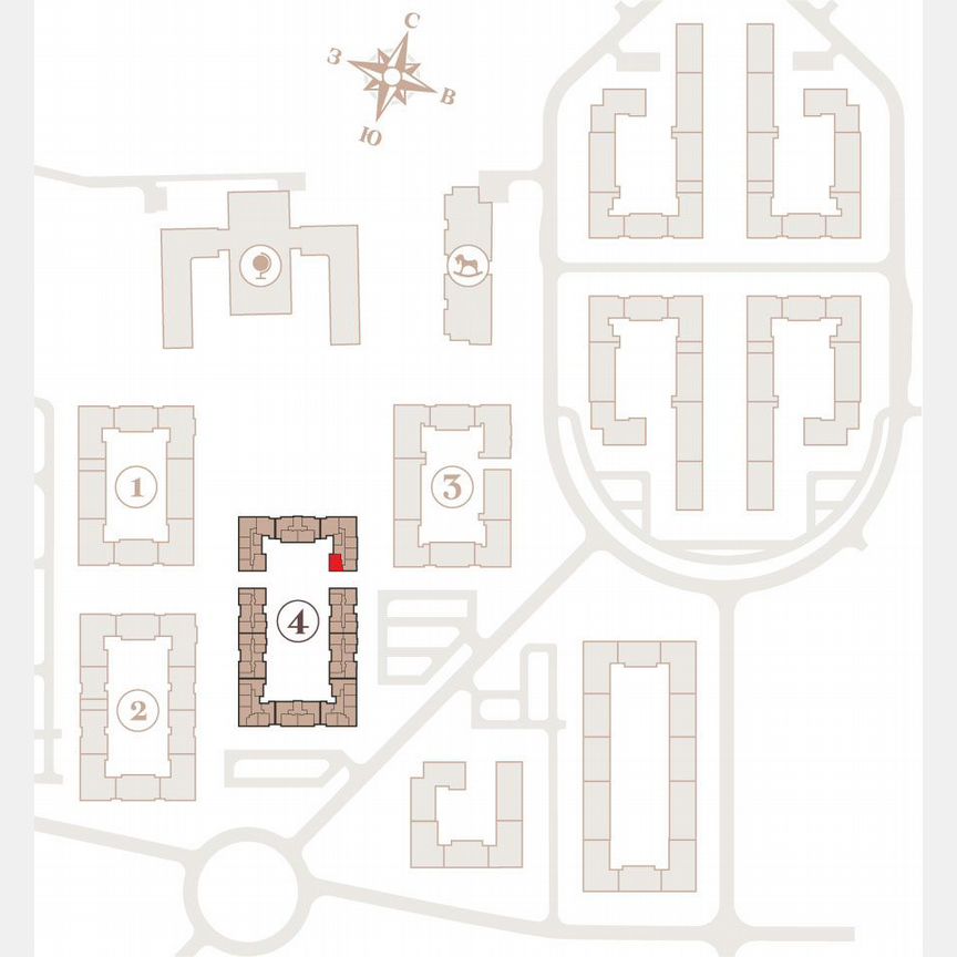 2-к. квартира, 60,8 м², 2/4 эт.