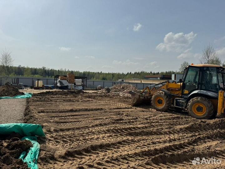 Аренда экскаватора погрузчика услуги трактора