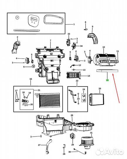 71778532 Салонный фильтр на Jeep Джип Dodge Додж