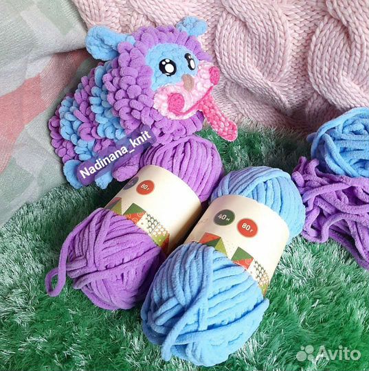 Пряжа для вязания гусеницы-мопса с инструкцией