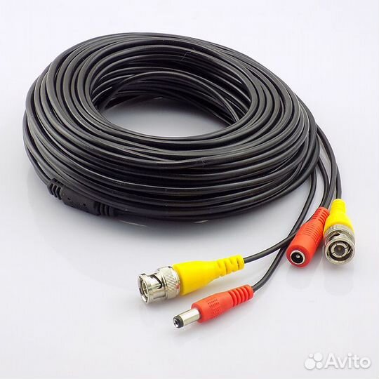 Кабель 25м для видеонаблюдения с разъемами AHD