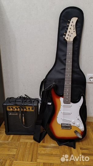 Электрогитара с комбоусилителем