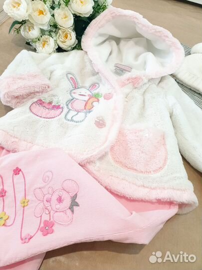 Рост 80 Комплект меховая куртка и брюки OHM& emmy