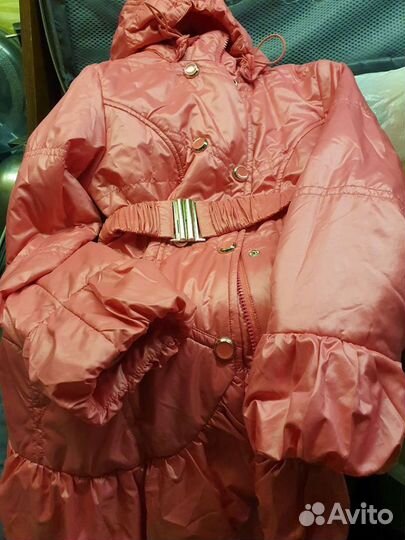 Куртка удлинённая на девочку, с х/б подкладом
