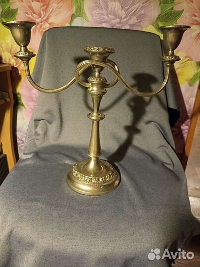 Подсвечник старинный посеребрение