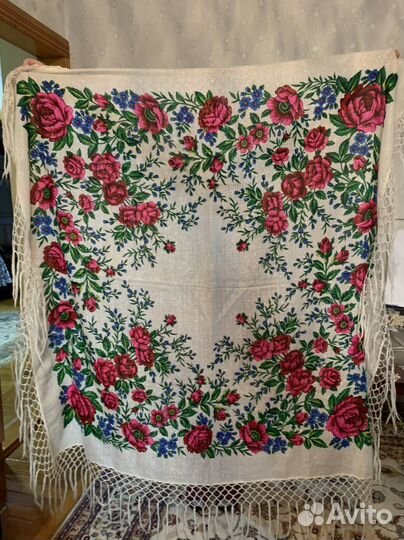 Платок шерсть винтаж Япония