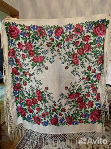 Платок шерсть винтаж Япония