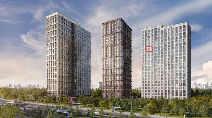 Квартира-студия, 19,7 м², 19/25 эт.