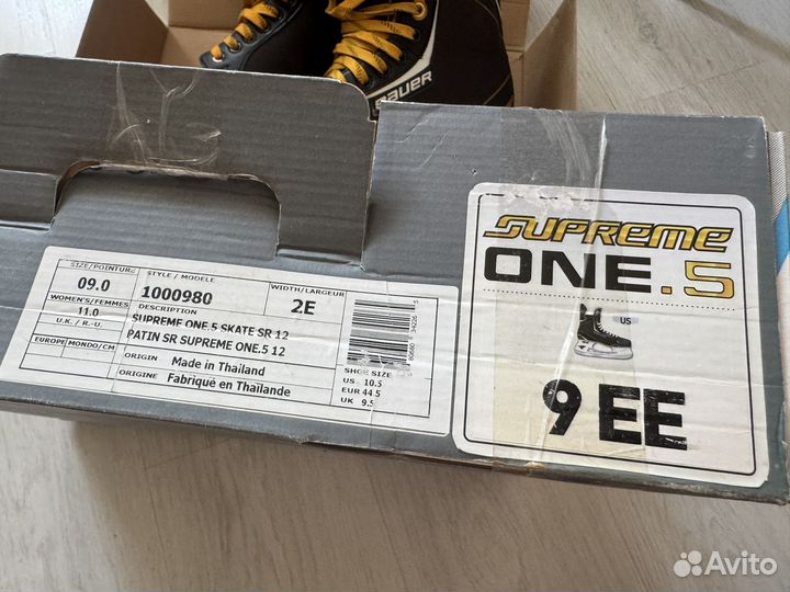 Хоккейные коньки bauer supreme one.5 44,5 размер