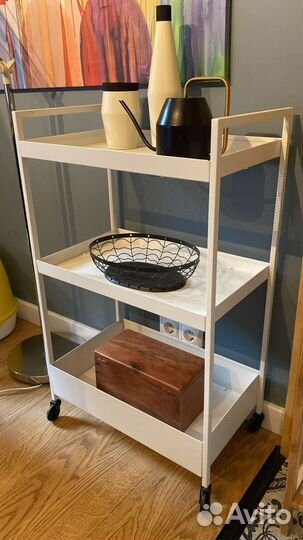 Тележка ниссафорс белый икеа