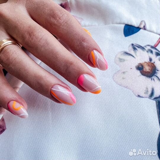 Комбинированный маникюр+покрытие гель-лаком