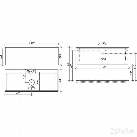 Тумба с раковиной Sancos Stone ST120SV